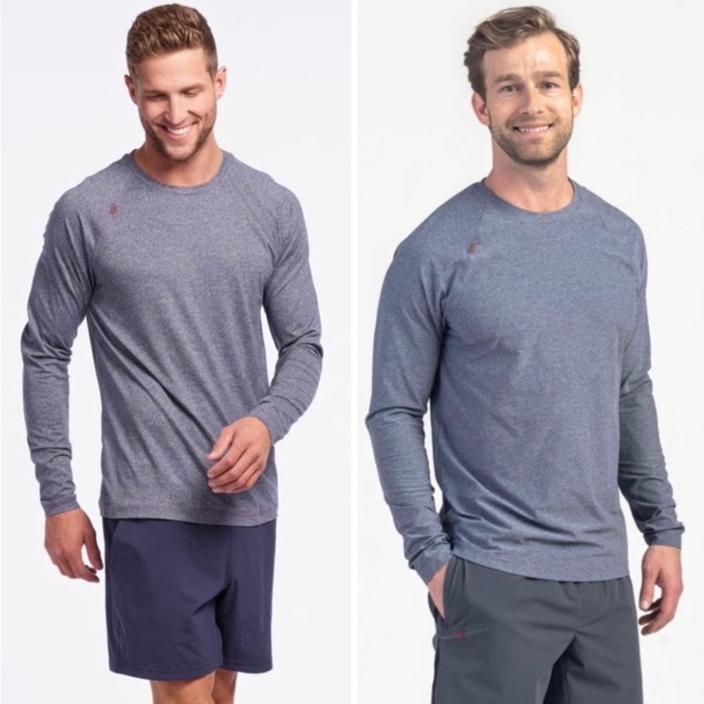 RHONE Men's Long Sleeve Tees - Heather Gray